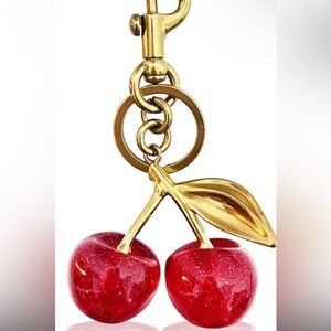 Cherry Key Holder with Gold Accents